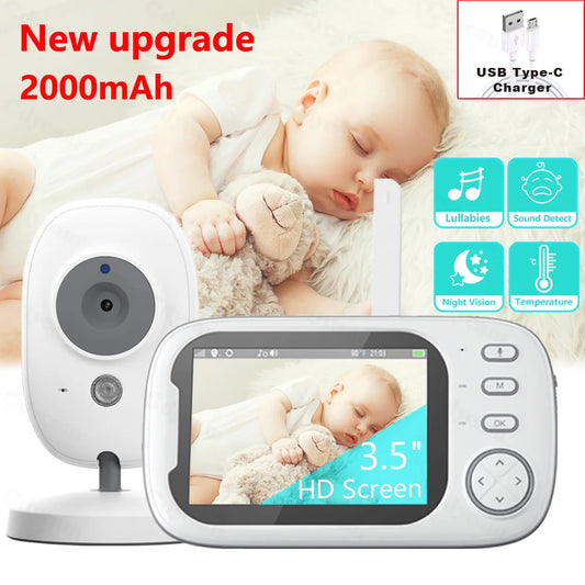 Cdycam New 3.5 inch Wireless Video Baby Monitor Night Vision Temperature Monitoring 2 Way Audio Talk Baby Nanny Security Camera